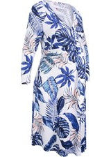 Vestido camisero de maternidad vestido de lactancia talla 32/34 blanco azul estampado mini vestido casual nuevo