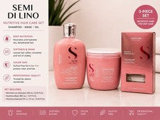 Alfaparf Semi Di Lino Champú Nutritivo Mascarilla Aceite Esencial Set Cabello Seco