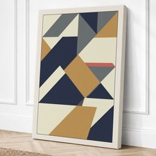 Arte de pared con impresión geométrica en lienzo de teselación decoración del hogar listo para colgar