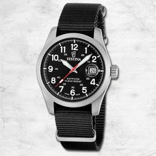 Reloj Festina Para Hombre Swiss Made Reloj De Pulsera Textil Negro UF20082/3