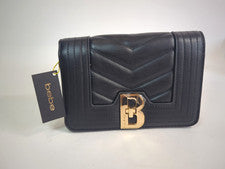 NUEVO BEBE Katrina Bandolera Cartera Acolchada Diseñador Bolso de Mano con Etiquetas S6