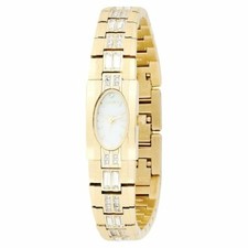 Reloj Elgin Mujer Oro Acero Inoxidable Con Cristales Swarovski EG713