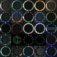 Inserto de bisel de reloj inclinado de cerámica negro azul verde 41 mm para 44 mm MDV-106 107