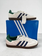 NUEVO~ Adidas Talla 11 Para Hombre Samba OG IH4882 Blanco Verde Originales Colegial Azul Marino
