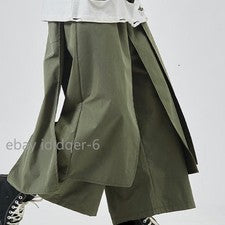 Pantalones de pierna ancha de algodón para hombre Noveno pantalones informales pantalones étnicos holgados informales el