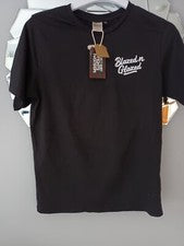 Camiseta negra manga corta cuello redondo para hombre talla L