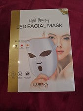 Mascarilla facial LED Elobara Light Therapy cuidado de la piel, nueva sellada de fábrica