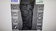 Pantalones de trabajo tácticos de combate para hombre al aire libre impermeables pantalones de senderismo