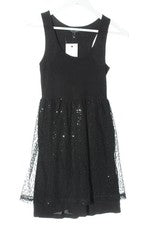 ONLY Damen Sommerkleid Neckholderkleid Glitzer Schwarz Gr. 36 Neu