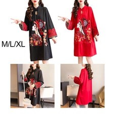Vestido hasta la rodilla, suave, para mujer, Cheongsam mejorado para vacaciones,