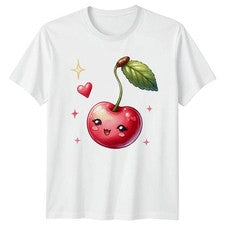 Camiseta Sweet Cherry Love Mujer Kawaii Fruta Kawaii Diseño Cumpleaños