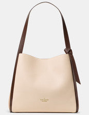Bolso de Mano Kate Spade Knott Grande Beige Cuero Guijarro KM662 NUEVO CON ETIQUETAS $399 Venta al por menor F
