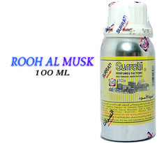 Aceite de perfume concentrado Surrati Rooh Al Musk, envasado de 100 ml, aceite Attar.