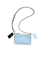 Cartera Bandolera Kate Spade Staffiano Cuero Superior Cremallera Sadie Delgada Platino Nueva con Etiquetas