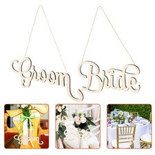 2 piezas Letras de madera Decoración Colgante Idea de regalo única para amantes de la decoración del hogar