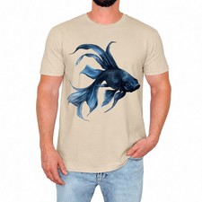 Camiseta Artística Goldfish Para Hombre Estilo Acuático Divertida Animal Amante Regalo