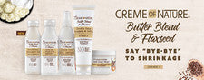 Creme Of Nature | Mezcla de mantequilla y linaza Colección de cuidado del cabello para cabello rizado