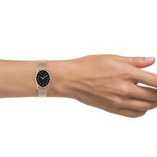 Oozoo Reloj de Pulsera Mujer Vintage Series Análogo Metal Mesh Oro Rosa