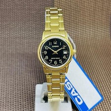 Casio LTP-V002G-1B Estándar Analógico Tono Dorado Acero Inoxidable Damas Relo...