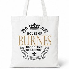 Bolso Shopper Casa Of Algodón Apellido Familiar Burnes