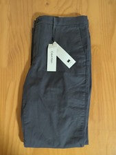 Pantalón Calvin Klein Para Hombres Calce Ajustado Algodón Flexible 33 x 22 Nuevo Con Etiquetas Pantalones Estilo Caqui
