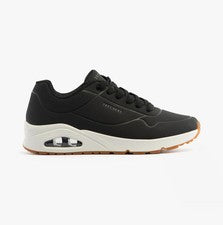 Skechers UNO Stand ON AIR Zapatillas casuales negras sintéticas con cordones para hombre