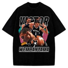 Camiseta Victor Wembanyama Wemby Años 90 Estilo Vintage Diseño Gráfico Retro