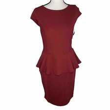 Vestido para mujer Mossimo nuevo con etiquetas talla pequeña arándano peplum trabajo carrera sin mangas