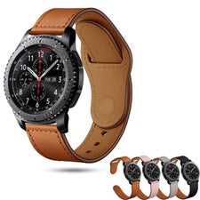 Correa de reloj de cuero genuino para Samsung Galaxy Watch 3 45 mm 46 mm Gear S3