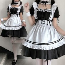 Lindo Disfraz de Criada Juegos con disfraces Dulce Lolita Para mujeres Hombres Femboy Anime Ropa Moda-