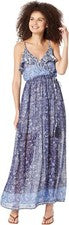 Maxi vestido forrado Miss Me para mujer talla S - con volantes abertura lateral - Precio de venta sugerido por el fabric