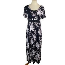 Nuevo con etiquetas Vestido Moda Bug Mujer Talla M Negro Blanco Elastizado Manga Corta Larga