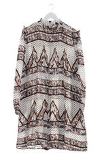 Vestido de verano Silvian Heach mujer hippie estampado abstracto blanco talla 36