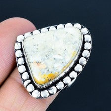 Anillo de joyería de plata esterlina 925 hecho a mano con piedras preciosas...