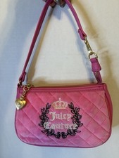Mini Cartera Muñequera Juicy Couture Royal Rosa Caliente Años 2000 Y2K Bolso Dijes Nuevo sin Etiquetas