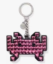 Bolso Kate Spade X Space Invaders Rosa Gema Adornado Dije NUEVO