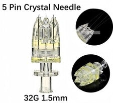 5-100 piezas 5 pines cristal múltiples puntas reemplazar aguja para belleza facial cuidado de la piel herramienta