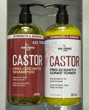 (Paquete de 2) HAIR CHEMIST Limited CASTOR Strength Pro-Growth CHAMPÚ + ACONDICIONADOR