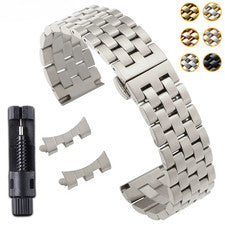 Correa de reloj de acero inoxidable macizo de alta calidad para hombre pulsera de metal 22 20 18 16 mm