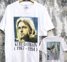 Camisa vintage Memorial Kurt Cobain 1967-1994 doble cara unisex