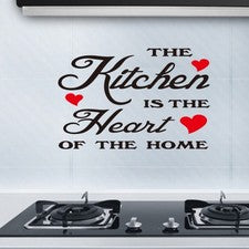 Pegatinas de pared extraíbles impermeables PVC corazón rojo decoración del hogar cocina