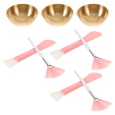3 Juegos Mascarilla Facial Cuidado Mascarilla Herramienta Mezcladora Cepillo de Pintura Acrílico