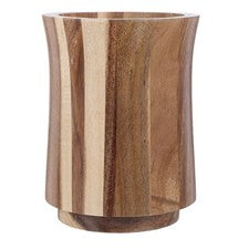 Soporte para utensilios de cocina de madera: organizador de utensilios de cocina giratorio de 360 grados para
