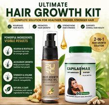 Kit de apoyo para el crecimiento del cabello cápsulas capilares y aceite herbal para cuero cabelludo para cabello más gr