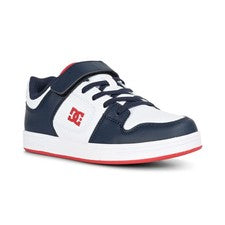 DC Manteca 4 V SN (Juventud) Zapatos de Skate - Blanco/Azul Marino/Rojo