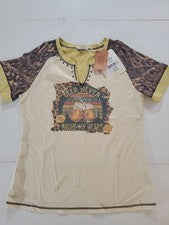 Camiseta Delila Texas Para Mujer XL Gráfica Cerveza Nunca Rompió Mi Corazón Mineral Lavado Boho
