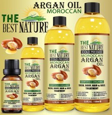 Aceite de argán virgen orgánico puro y natural prensado en frío cabello barba y cuidado de la piel