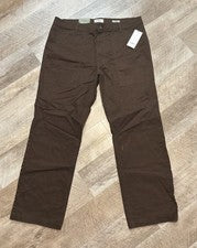 Pantalones chinos Goodfellow utilitarios de pierna recta marrón 38x32 nuevos con etiquetas