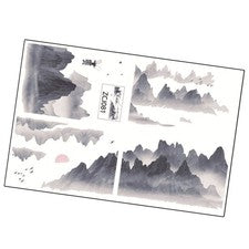 Pegatina de pared decorativa estilo chino paisaje hogar salón