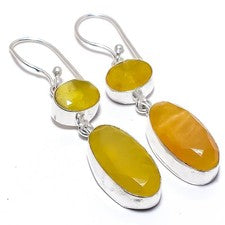 Pendiente de joyería de plata esterlina 925 hecho a mano con piedras...